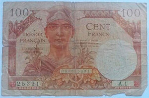 100 francs Trésor Français type 1947