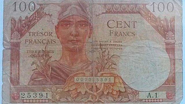 100 francs Trésor Français type 1947