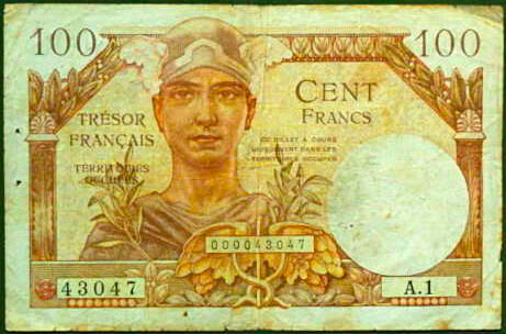 100 francs Trésor Français type 1947