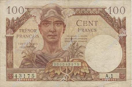 100 francs Trésor Français type 1947