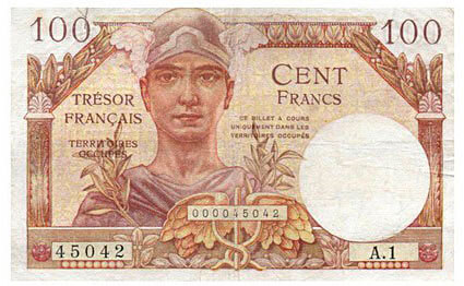 100 francs Trésor Français type 1947