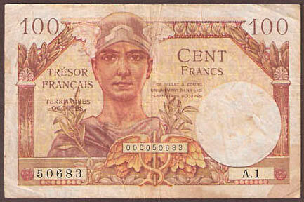 100 francs Trésor Français type 1947