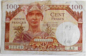 100 francs Trésor Français type 1947