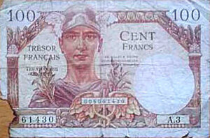 100 francs Trésor Français type 1947