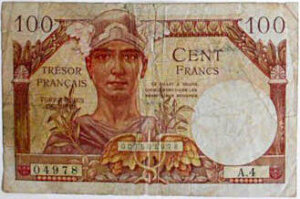 100 francs Trésor Français type 1947