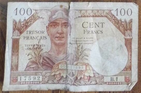 100 francs Trésor Français type 1947