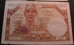 100 francs Trésor Français type 1947