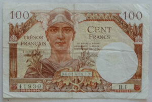 100 francs Trésor Français type 1947