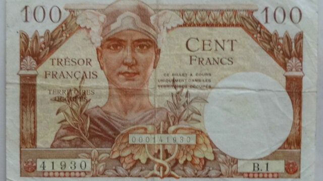 100 francs Trésor Français type 1947