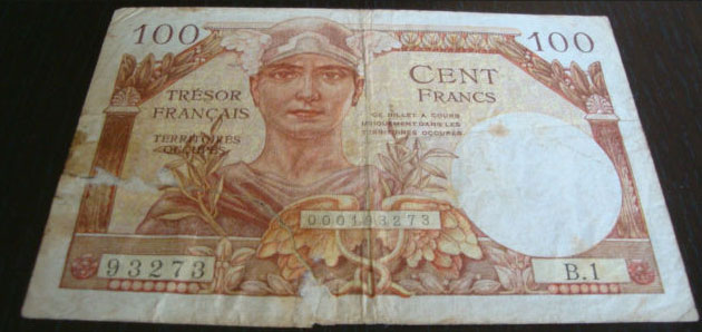 100 francs Trésor Français type 1947