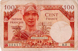 100 francs Trésor Français type 1947