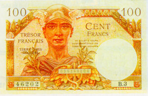 100 francs Trésor Français type 1947