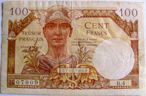 100 francs Trésor Français type 1947