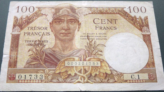 100 francs Trésor Français type 1947