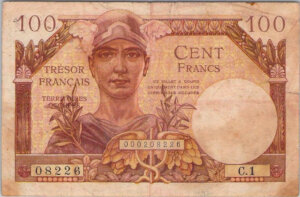 100 francs Trésor Français type 1947