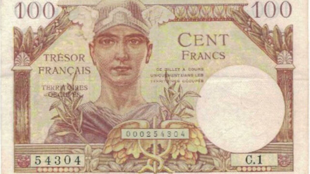 100 francs Trésor Français type 1947