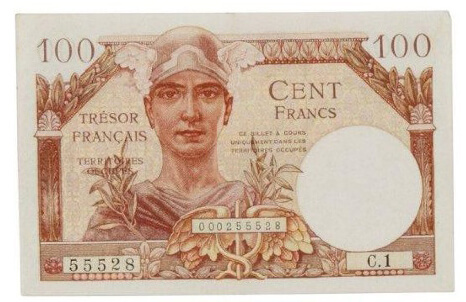 100 francs Trésor Français type 1947