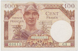 100 francs Trésor Français type 1947