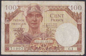 100 francs Trésor Français type 1947