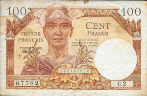 100 francs Trésor Français type 1947