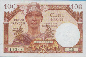 100 francs Trésor Français type 1947