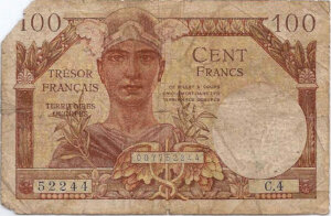 100 francs Trésor Français type 1947