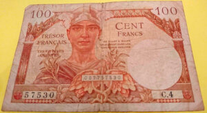 100 francs Trésor Français type 1947