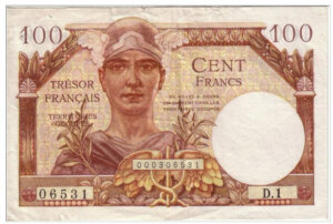 100 francs Trésor Français type 1947