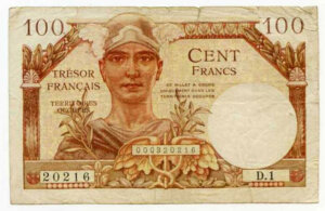 100 francs Trésor Français type 1947