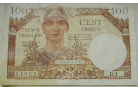 100 francs Trésor Français type 1947