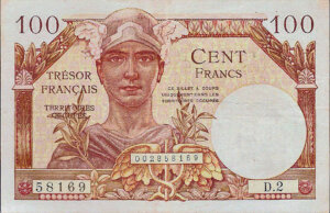 100 francs Trésor Français type 1947