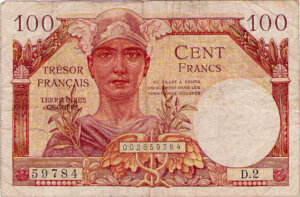 100 francs Trésor Français type 1947