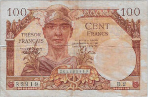 100 francs Trésor Français type 1947