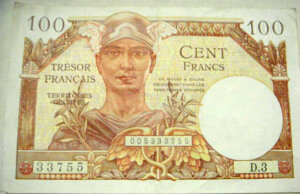 100 francs Trésor Français type 1947