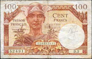 100 francs Trésor Français type 1947