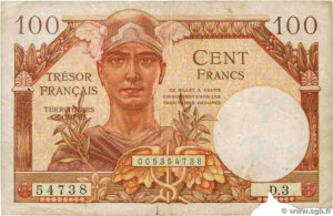 100 francs Trésor Français type 1947