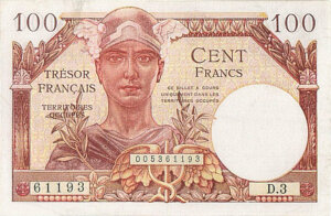 100 francs Trésor Français type 1947