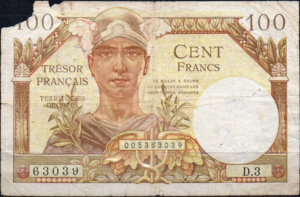 100 francs Trésor Français type 1947