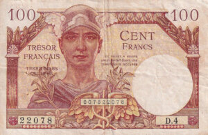 100 francs Trésor Français type 1947