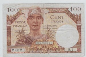 100 francs Trésor Français type 1947