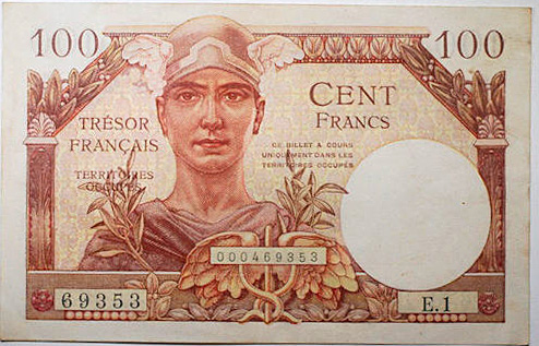 100 francs Trésor Français type 1947