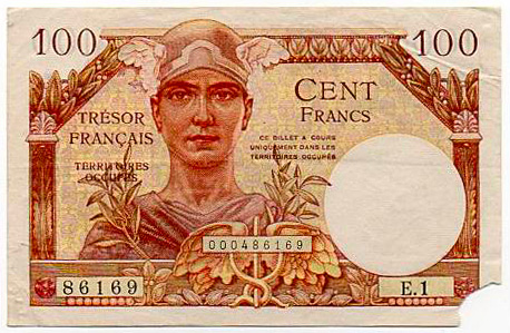 100 francs Trésor Français type 1947