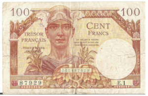 100 francs Trésor Français type 1947