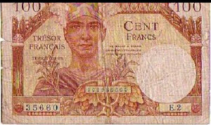 100 francs Trésor Français type 1947