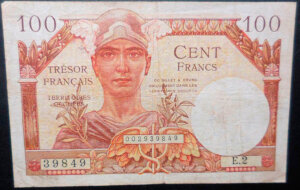 100 francs Trésor Français type 1947