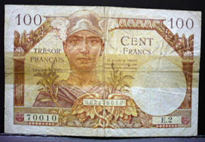 100 francs Trésor Français type 1947