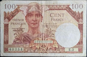 100 francs Trésor Français type 1947