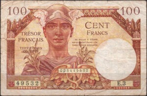 100 francs Trésor Français type 1947