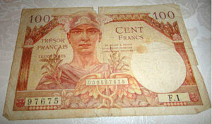 100 francs Trésor Français type 1947