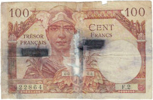 100 francs Trésor Français type 1947